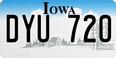 IA license plate DYU720