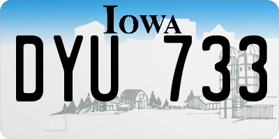 IA license plate DYU733