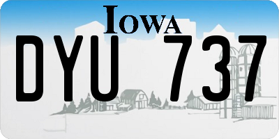 IA license plate DYU737