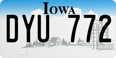 IA license plate DYU772
