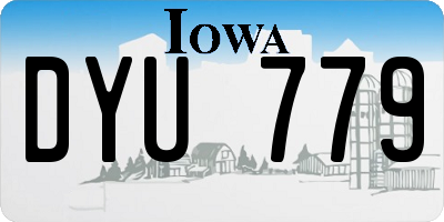 IA license plate DYU779