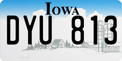 IA license plate DYU813