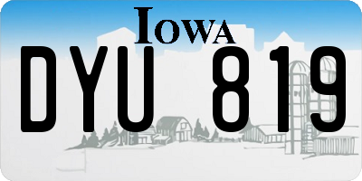 IA license plate DYU819