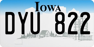 IA license plate DYU822