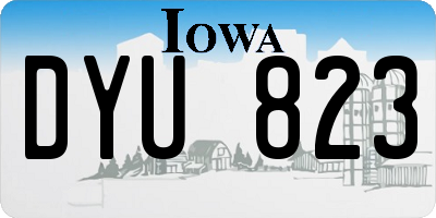 IA license plate DYU823