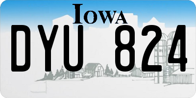 IA license plate DYU824