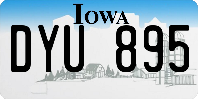IA license plate DYU895