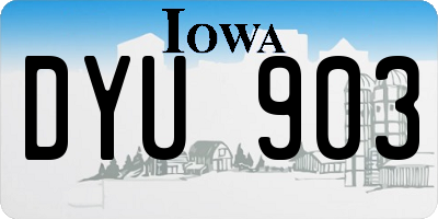 IA license plate DYU903