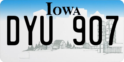 IA license plate DYU907