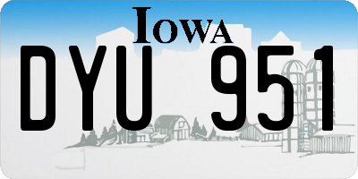 IA license plate DYU951