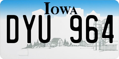 IA license plate DYU964