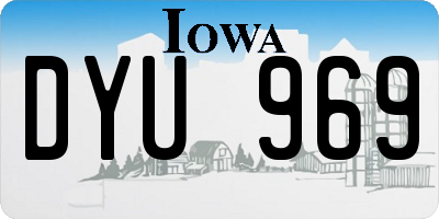 IA license plate DYU969
