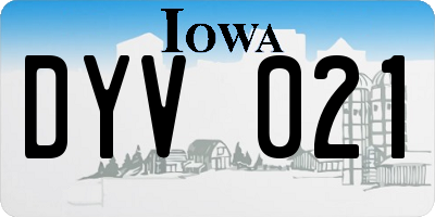 IA license plate DYV021