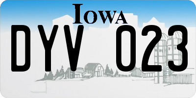 IA license plate DYV023