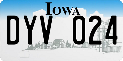 IA license plate DYV024