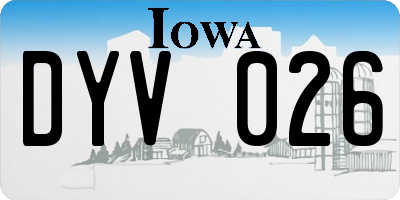 IA license plate DYV026