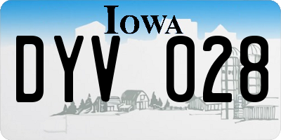 IA license plate DYV028