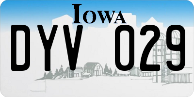 IA license plate DYV029