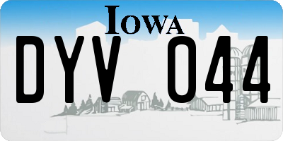 IA license plate DYV044