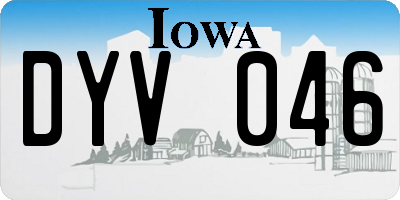 IA license plate DYV046