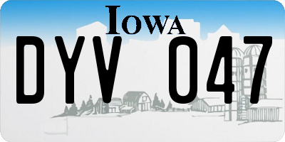 IA license plate DYV047