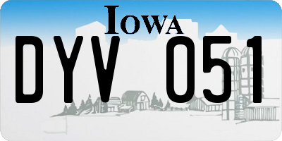 IA license plate DYV051