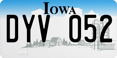 IA license plate DYV052