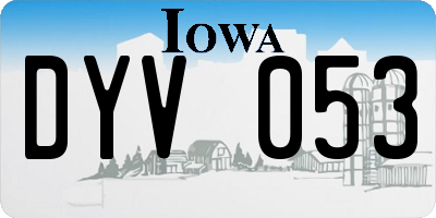 IA license plate DYV053