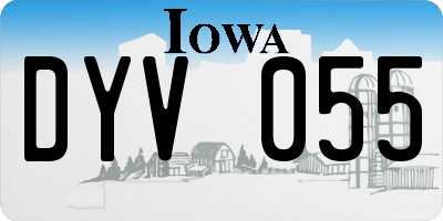 IA license plate DYV055