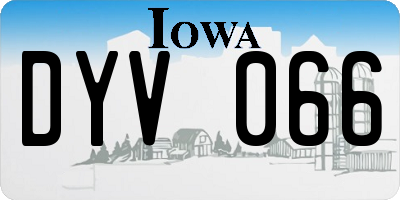 IA license plate DYV066