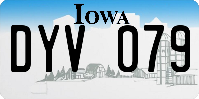 IA license plate DYV079