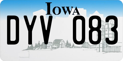 IA license plate DYV083
