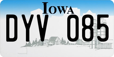 IA license plate DYV085