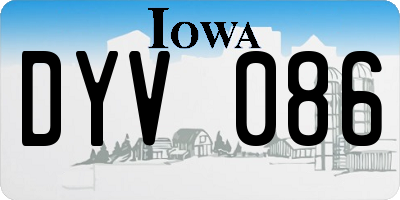IA license plate DYV086