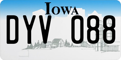 IA license plate DYV088