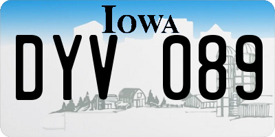 IA license plate DYV089