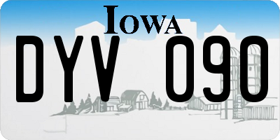 IA license plate DYV090