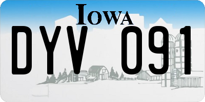 IA license plate DYV091