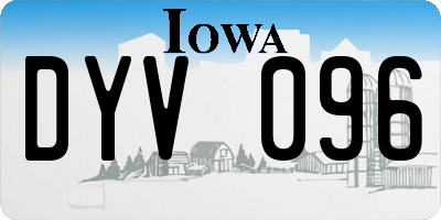 IA license plate DYV096