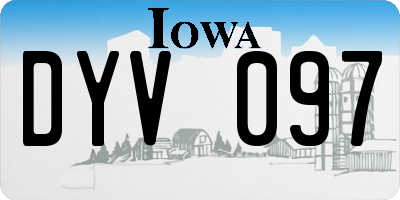 IA license plate DYV097