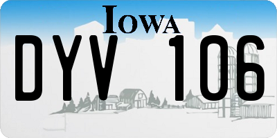 IA license plate DYV106