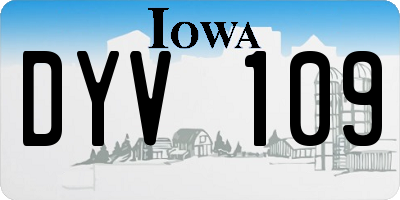 IA license plate DYV109