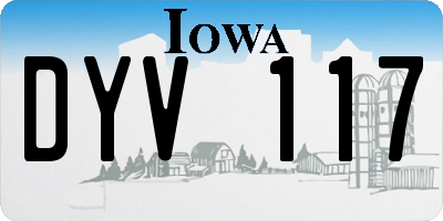 IA license plate DYV117