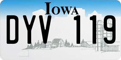 IA license plate DYV119