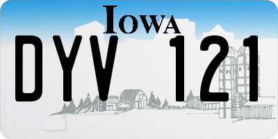 IA license plate DYV121