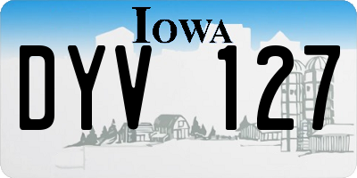 IA license plate DYV127