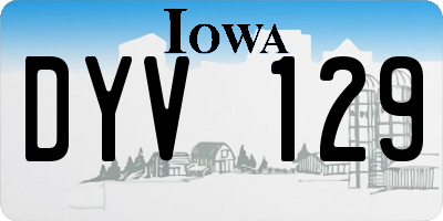IA license plate DYV129