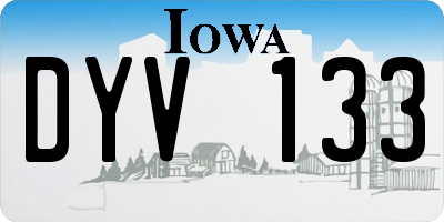 IA license plate DYV133