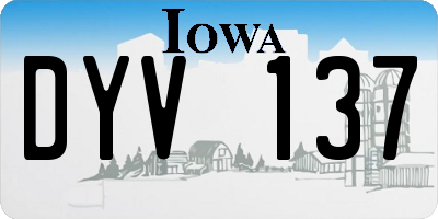 IA license plate DYV137