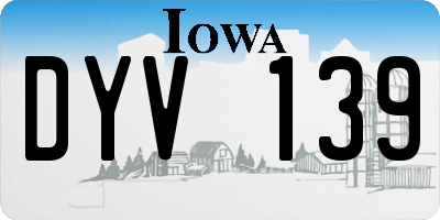 IA license plate DYV139